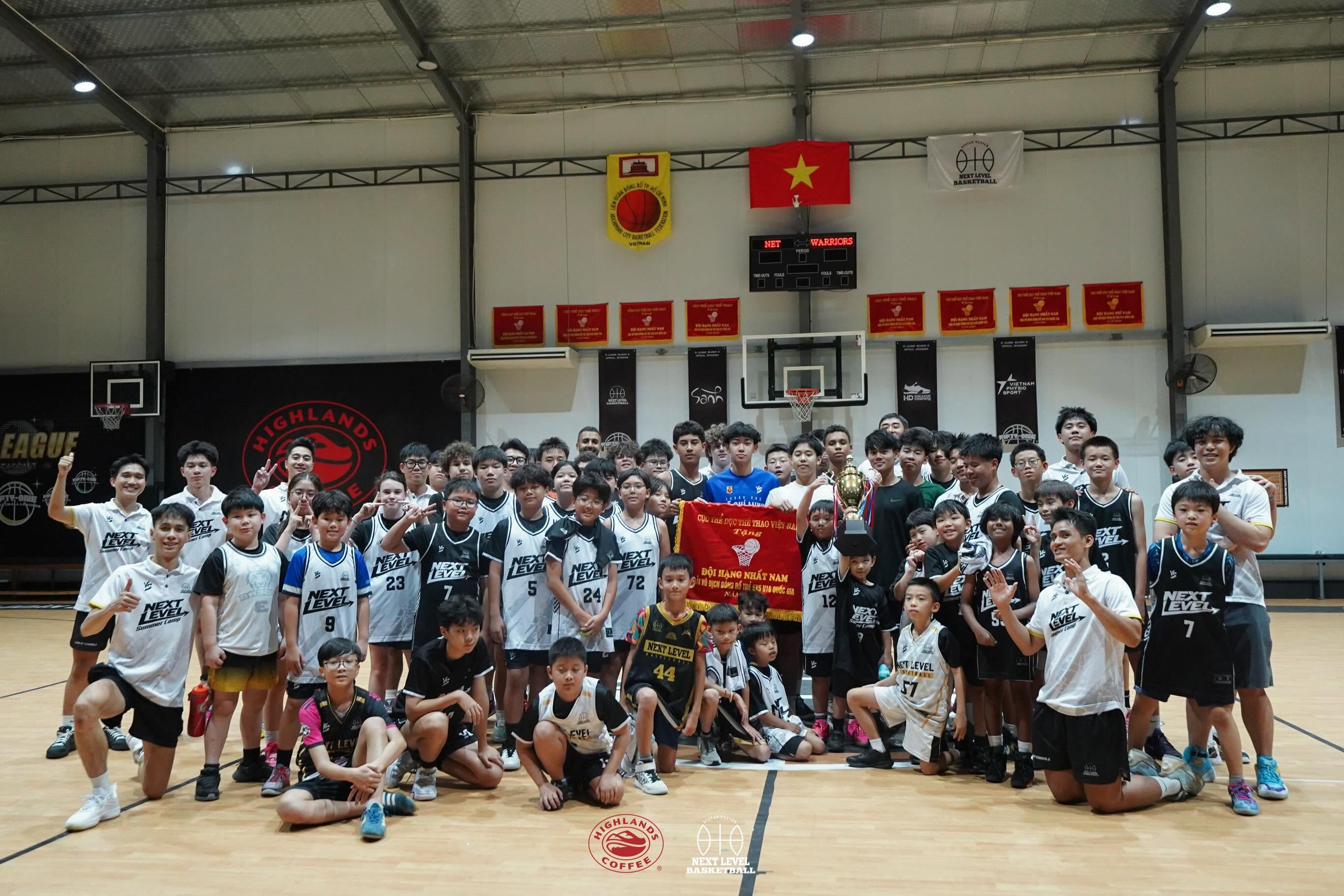 Young players at a Next Level basketball camp