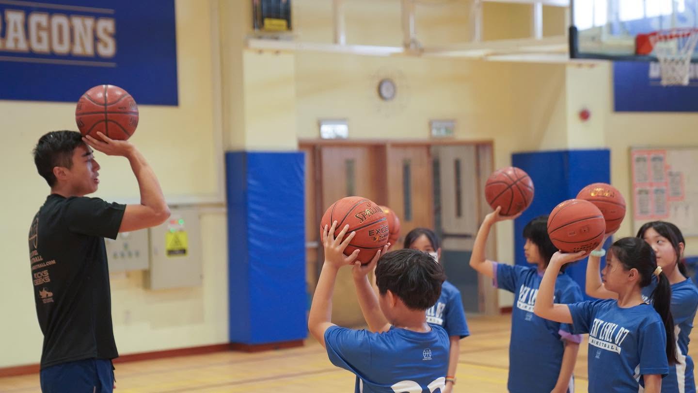 Coach Stefan teaching shooting technique
