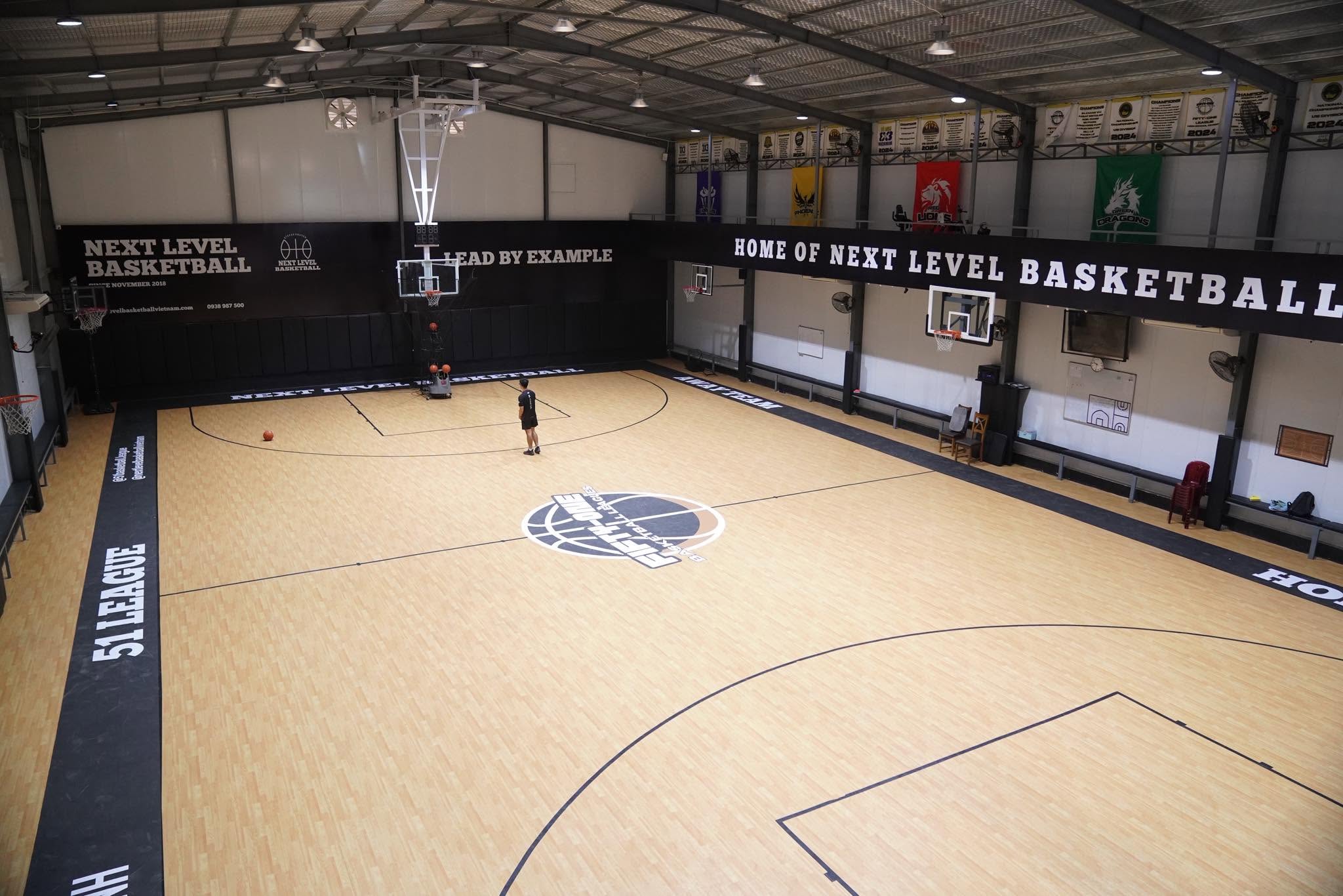 Next Level's air-conditioned indoor basketball court