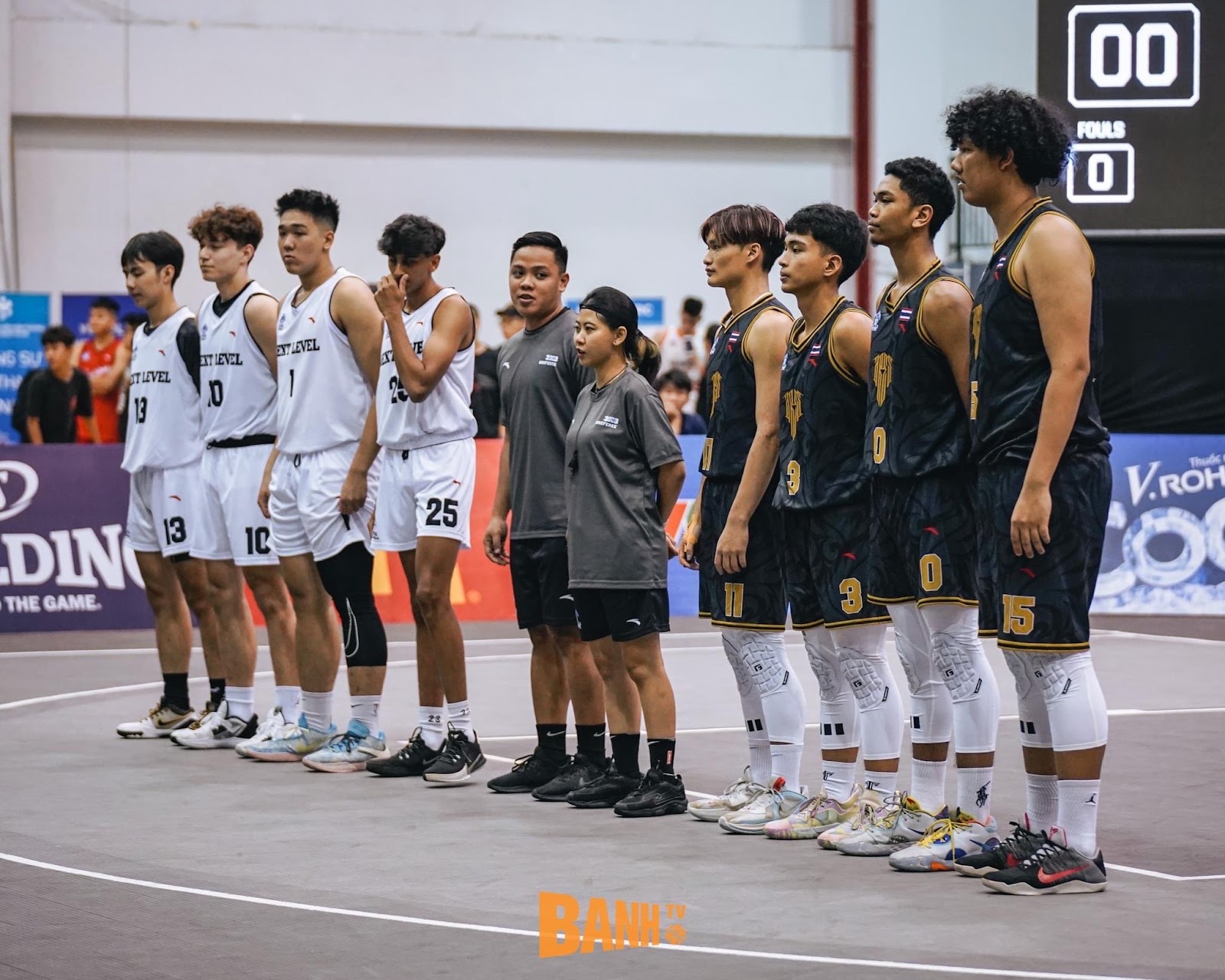 Team lineup in white kit
